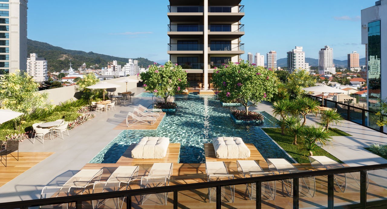 Apartamento em Construção no Perequê Porto Belo/SC com 153,55m² área privativa sendo 3 suítes, 2 vagas de garagem, área de lazer completa