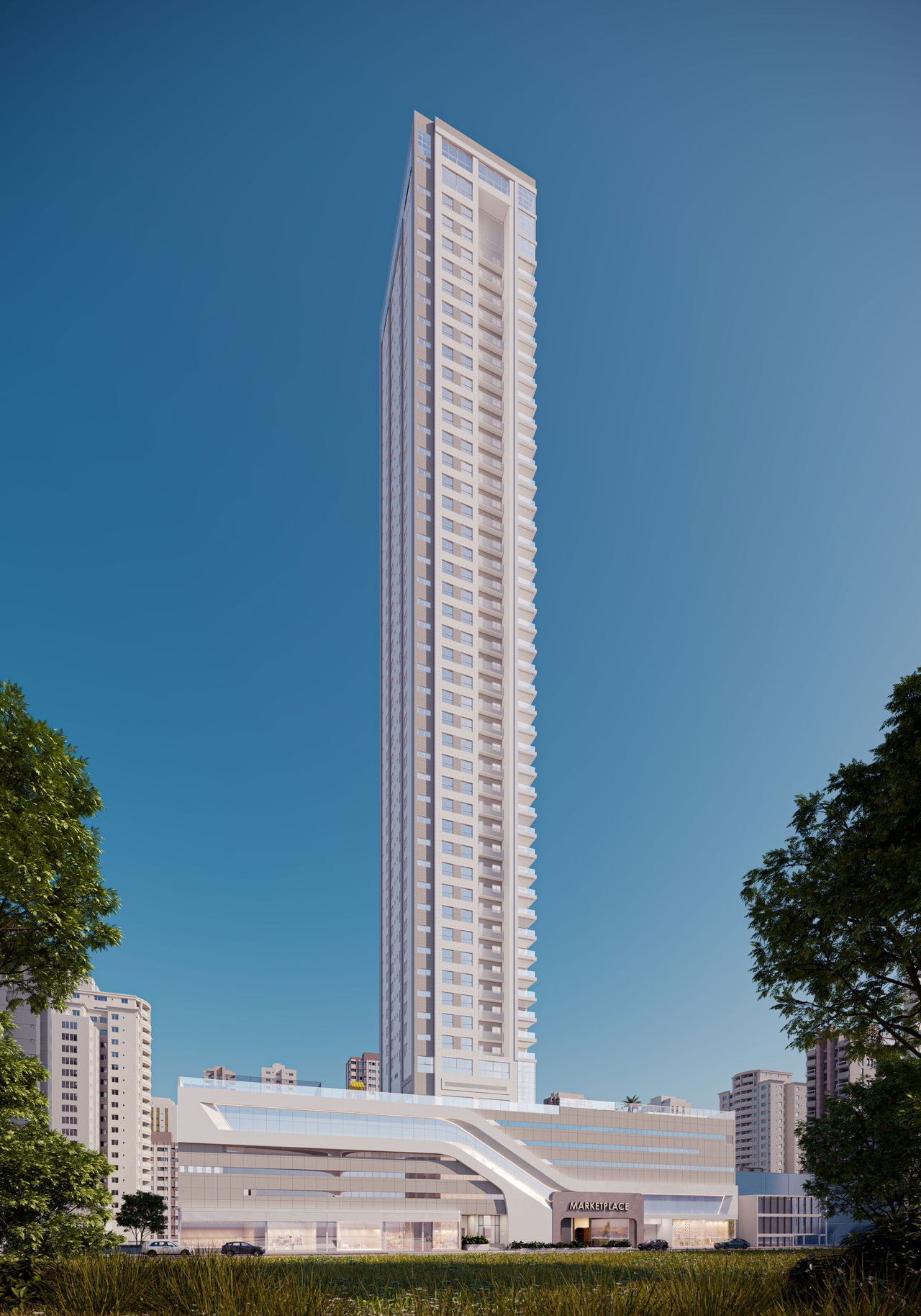 Luxuoso apartamento em Construção de 4 quartos e 4 suítes no Centro de Balneário Camboriú-SC com 3 vagas de garagem!