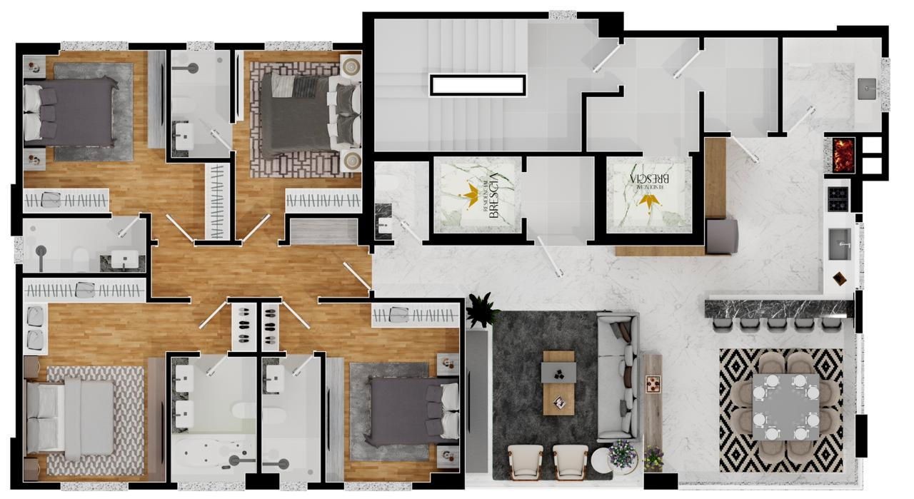 Apartamento de luxo pronto na cidade de Balneário Camboriú/SC, no bairro Centro, com 4 Suítes e 3 Vagas de Garagem. Localização Privilegiada.
