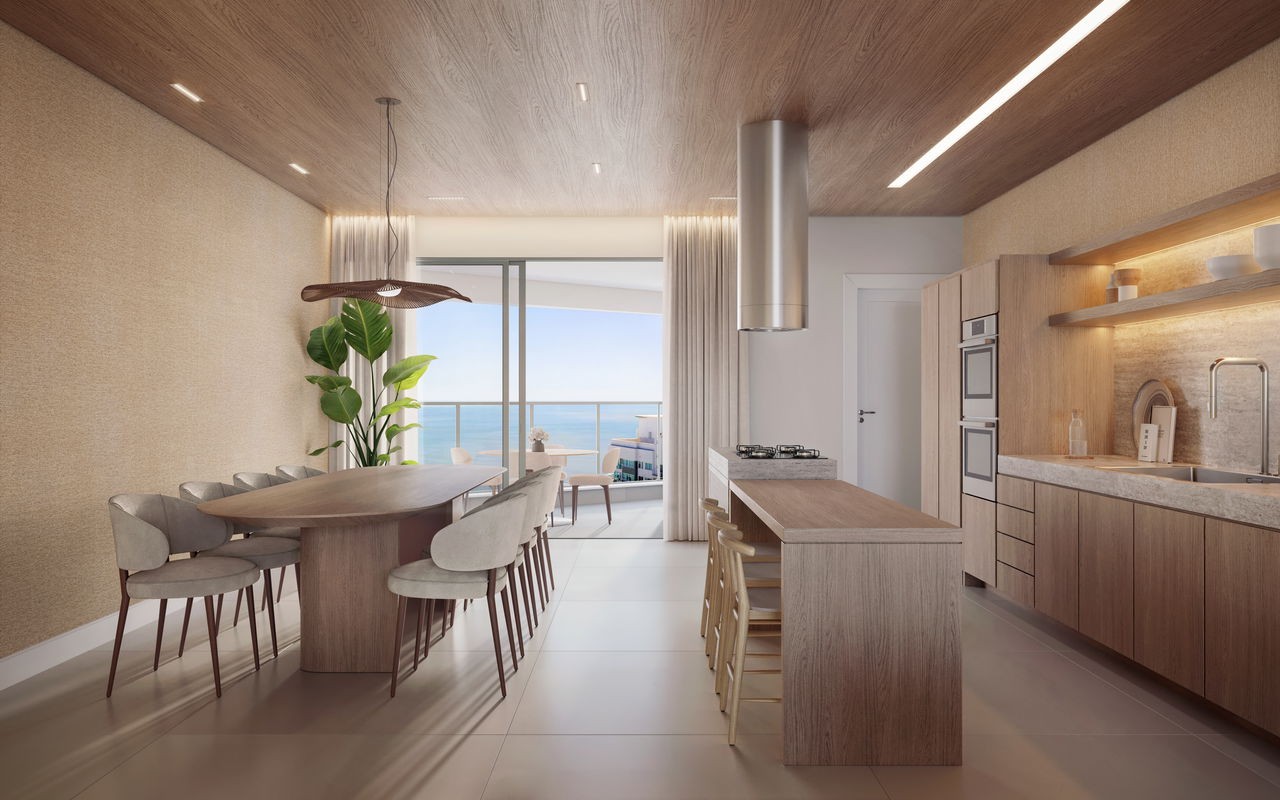 Apartamento em Construção em Balneário Camboriú/SC com 182,93m² área privativa sendo 4 suítes, 3 vagas de garagem, área de lazer completa