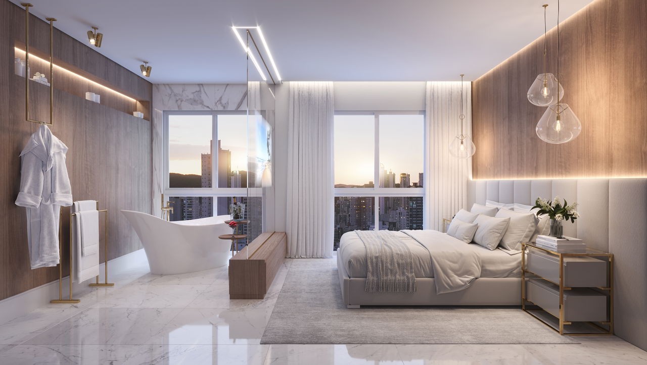 Maravilhoso apartamento Pronto à venda no Centro de Balneário Camboriú-SC, com 4 quartos, 4 suítes, 1 banheiro, 4 vagas de garagem e 379,35m² de área.