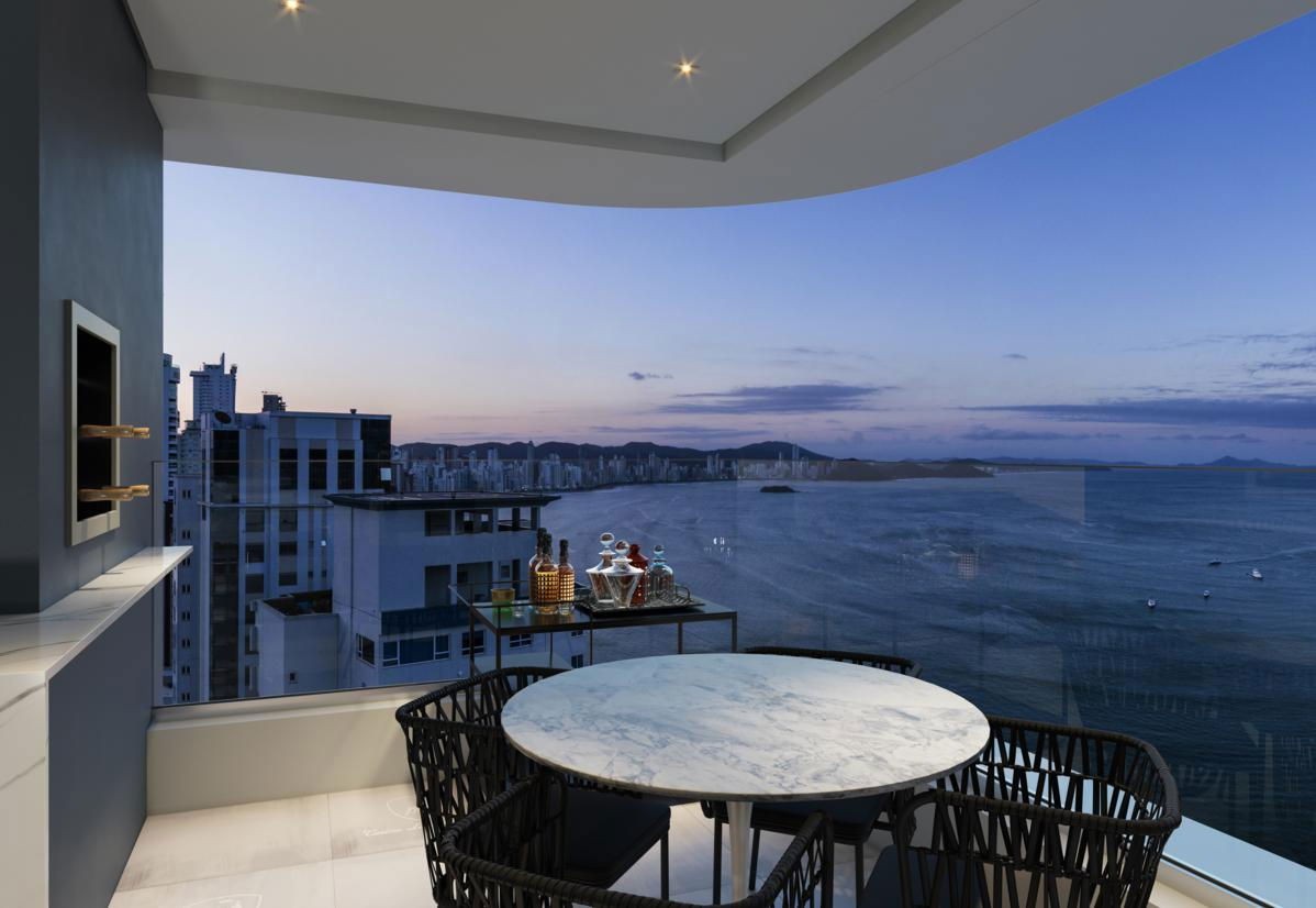 Apartamento em Construção em Balneário Camboriú/SC com 194,25m² de área privativa sendo 4 suítes, 3 vagas de garagem, área de lazer completa