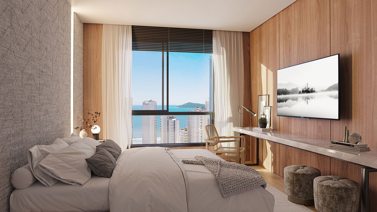 Imóvel de luxo em Construção no coração de Balneário Camboriú-SC, Centro: Apartamento 3suítes, 4 banheiros, 2 vagas de garagem e 150,73 m² de área.