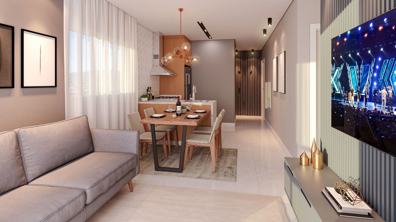 Apartamento Pronto para morar em Porto Belo/SC com 71,50m² área privativa sendo 2 suítes, 1 vaga de garagem