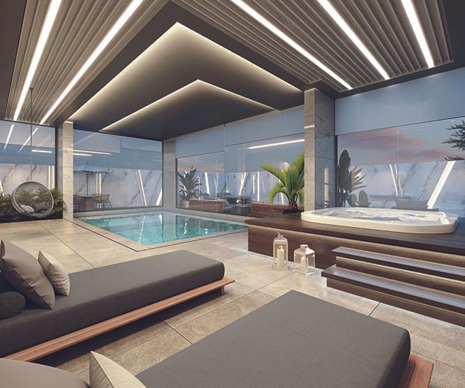 Apartamento em Construção em Itapema/SC no bairro Meia Praia, 4 Suítes e 3 Vagas de garagem, com Lazer Completo, a 400m do mar. Bem Localizado.