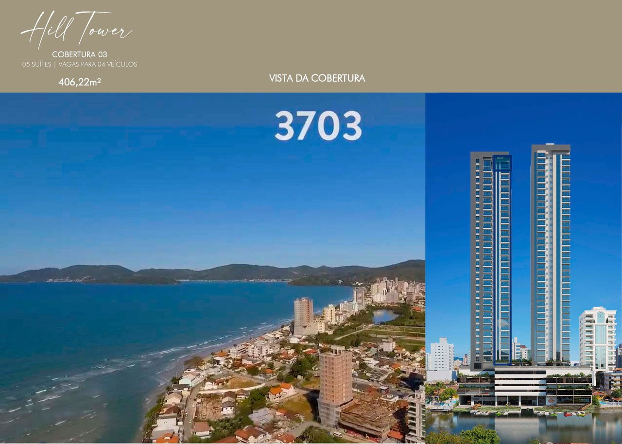 Apartamento em Construção em Itapema/SC na Meia Praia, com 262m² de área total e 3 Suítes, a 260m do mar. Lazer Completo. Ótimo Investimento.