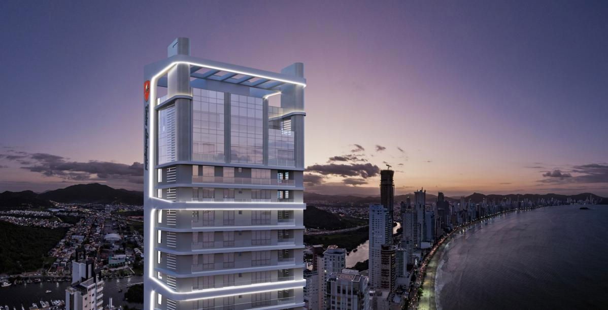Apartamento em Construção em Balneário Camboriú/SC com 194,25m² de área privativa sendo 4 suítes, 3 vagas de garagem, área de lazer completa