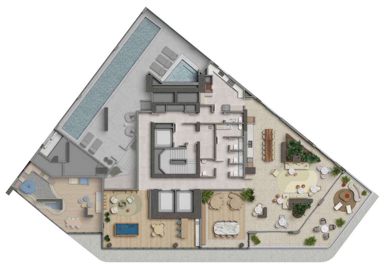 Apartamento em Construção em Balneário Camboriú/SC com 182,93m² área privativa sendo 4 suítes, 3 vagas de garagem, área de lazer completa