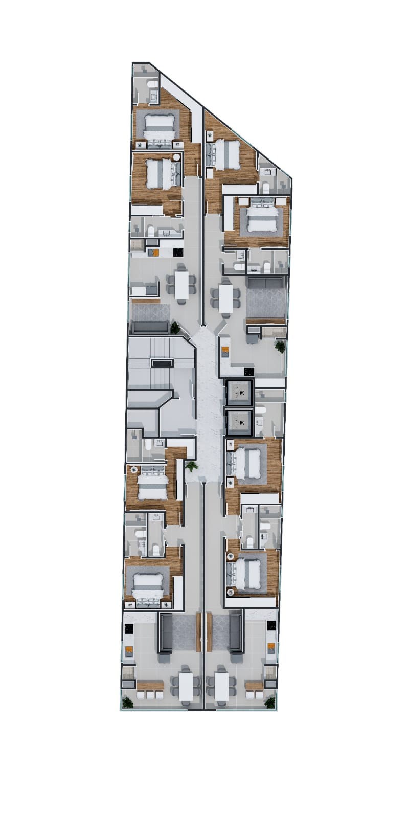 Apartamento em Construção em Porto belo/SC com 70,08m² área sendo 2 suítes, 1 vaga de garagem, área de lazer completa