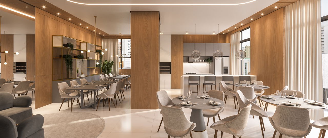 Apartamento em Construção em Balneário Camboriú, com 126,59m² área privativa, sendo com área de lazer completa