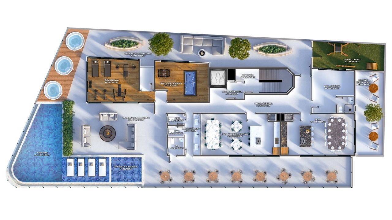 Apartamento em Construção em Bombinhas/SC com 84,00m² área privativa sendo 2 suítes, 2 vaga de garagem