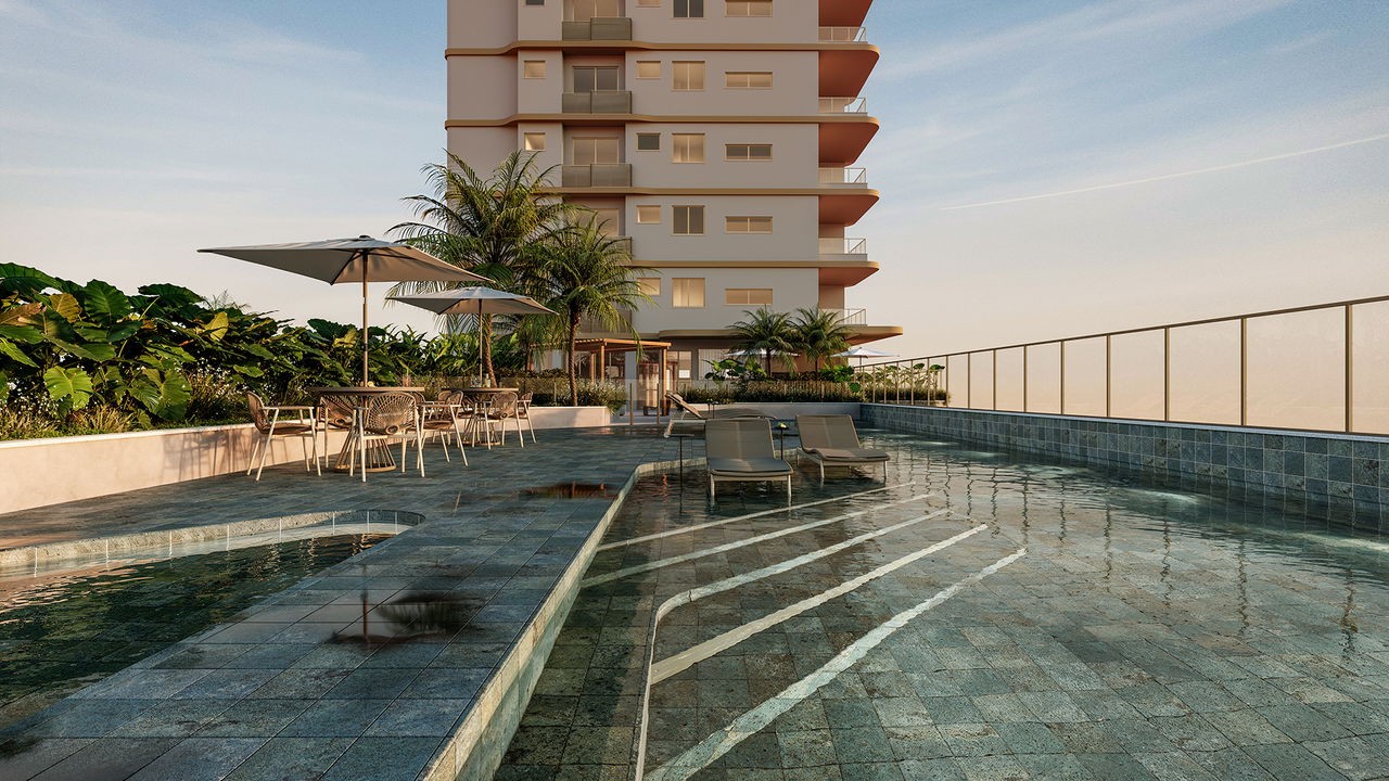 Apartamento em Construção em Itapema/SC com 140m² área privativa, sendo 3 suítes, 2 vagas de garagem, área de lazer completa