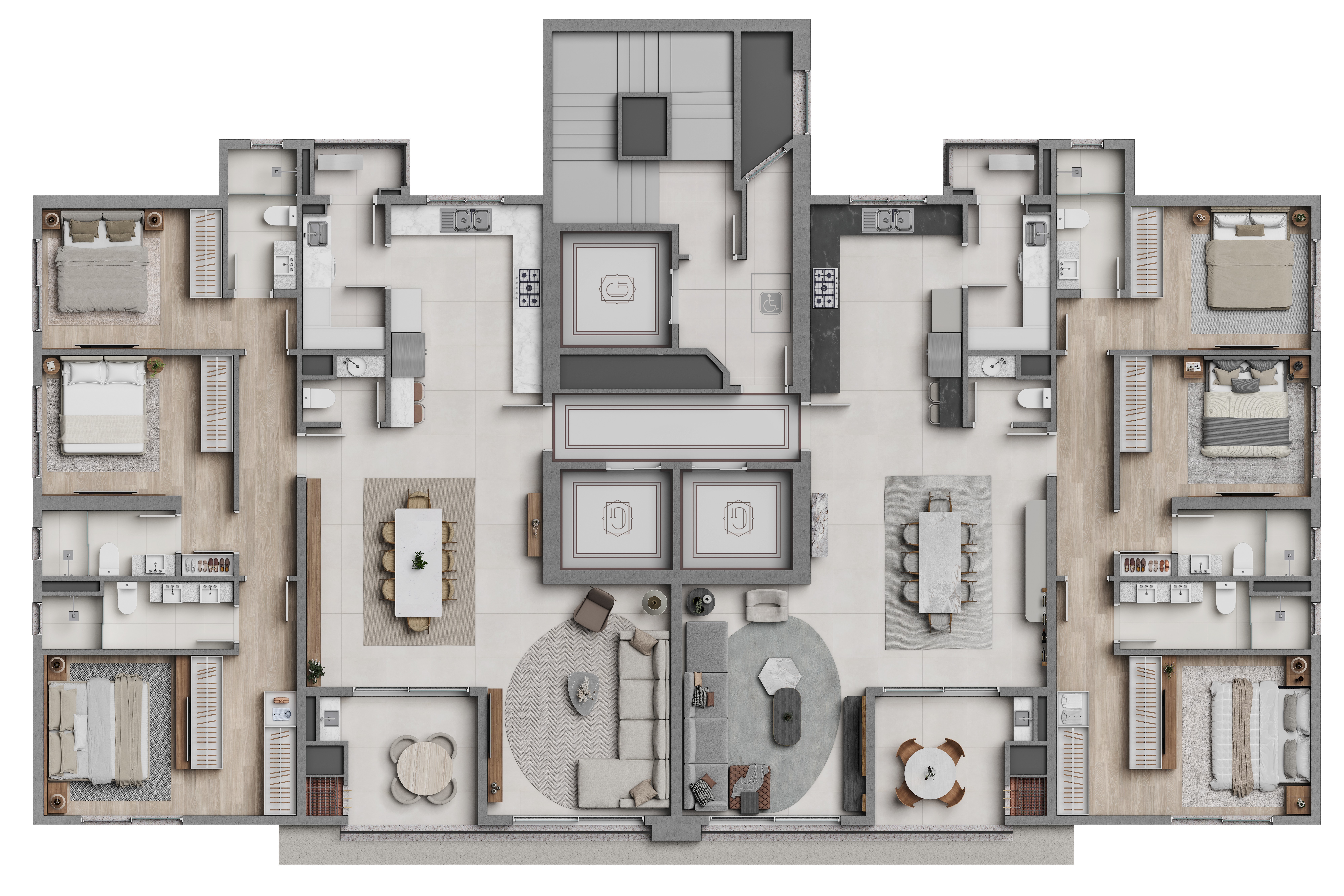 Apartamento em Construção em Balneário Camboriú/SC com 152,82m² área privativa sendo 3 suítes, 3 vagas de garagem