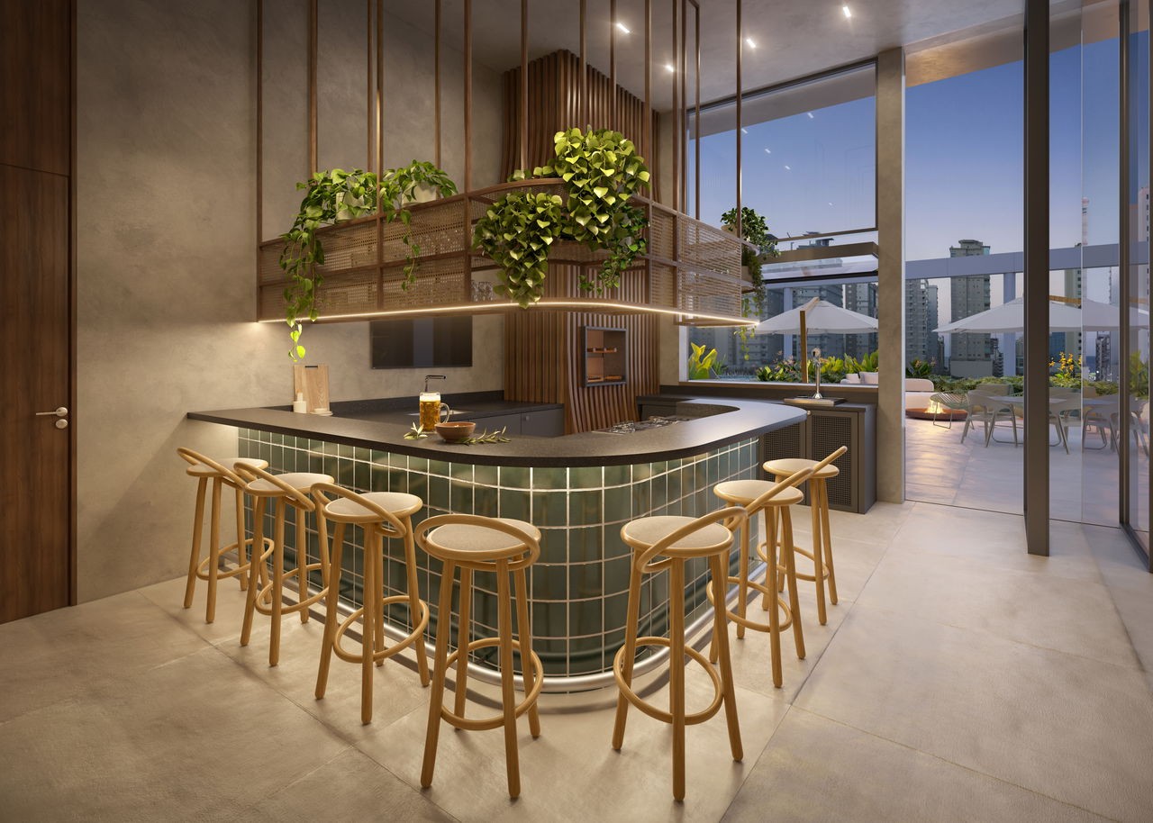 Apartamento em Construção em Itapema/SC com 125,79m² área privativa sendo 3 suítes 2 vagas de garagem, área de lazer completa
