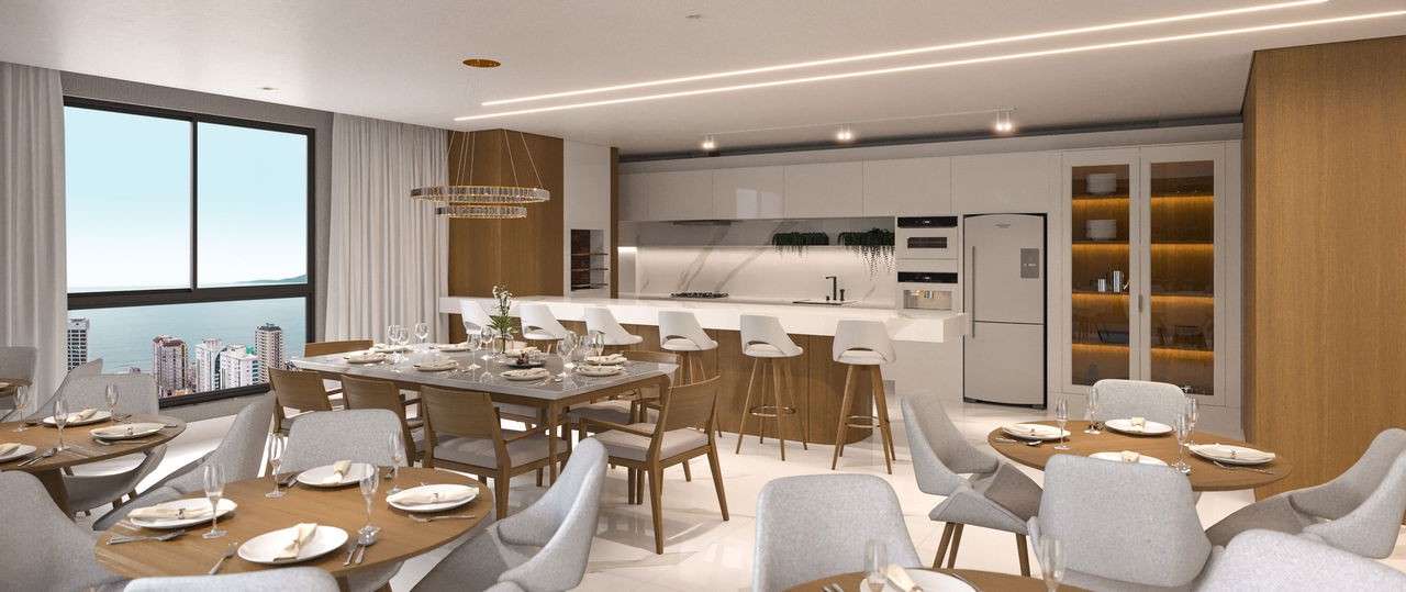 Apartamento em Construção em Itapema/SC com 69,72m² área privativa sendo 2 suítes 1 vaga de garagem, área de lazer completa