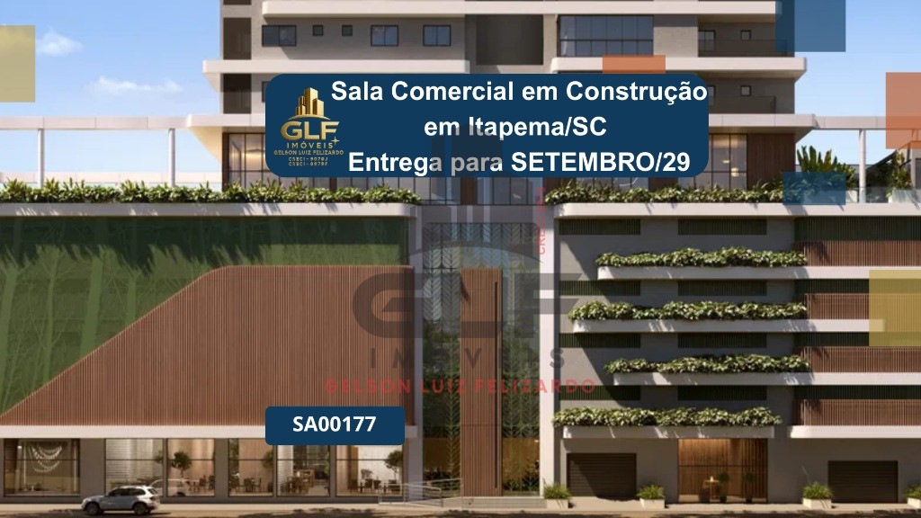 Sala comercial em construção em itapema/sc bairro meia praia