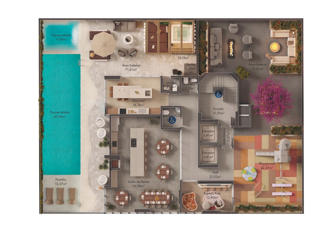 Apartamento Pré Lançamento de Luxo em Itapema/SC com 378m² área privativa sendo 5 suítes 4 vagas de garagem, área de3 lazer completa