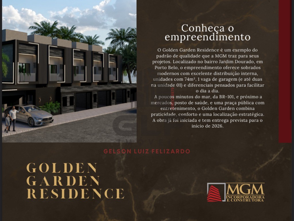 Casa sobrado geminado a venda na cidade de porto belo/sc, no