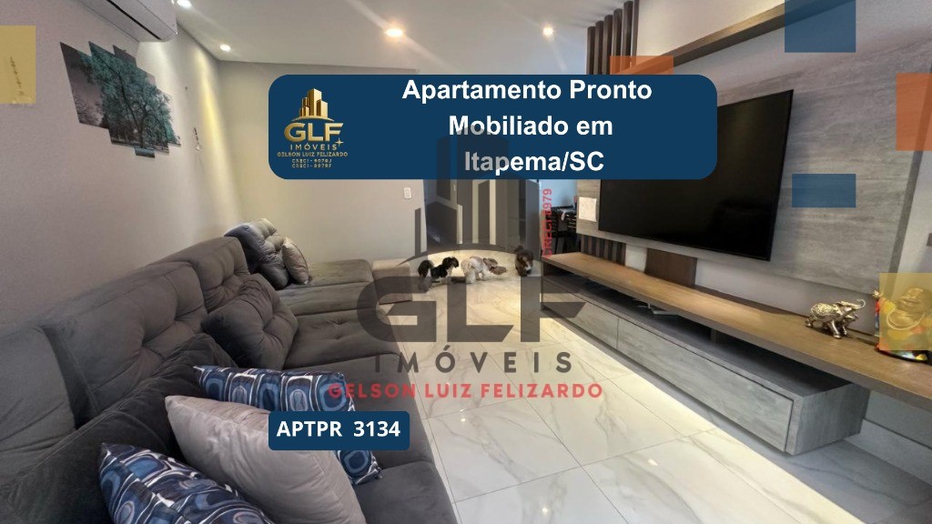 Apartamento Pronto Mobiliado em Itapema/SC bairro Meia Praia com 133m²área privativa sendo 2 suítes, 4 vagas de garagem área de lazer completa