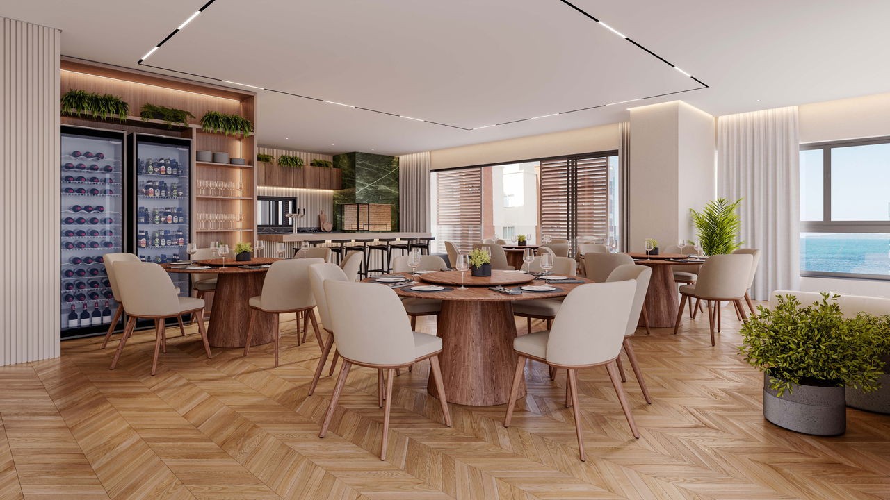Apartamento em Construção em Itapema/SC com 219,24m² área privativa sendo 4 suítes 3 vagas de garagem, área de lazer completa
