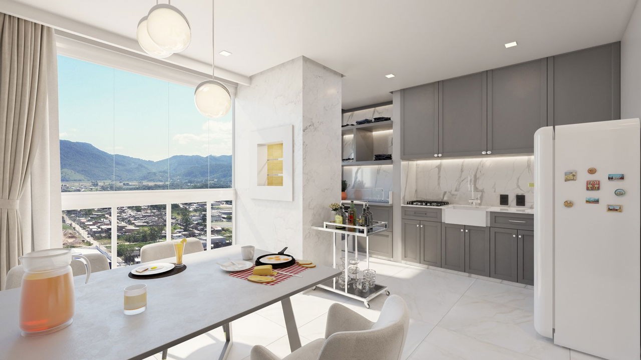 Apartamento em Construção em Itapema/SC com 61,65m² área privativa, com 2 dormitórios sendo 1 suíte, 1 vaga de garagem