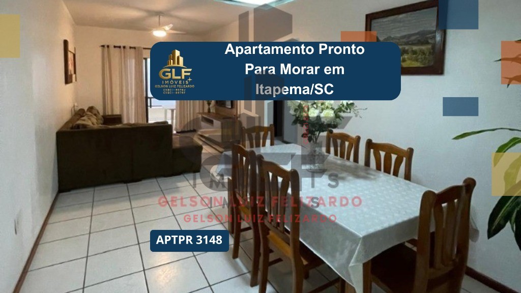 Apartamento pronto para morar em Itapema/SC com 126m² área privativa sendo 3 dormitórios e 1 suíte, 1 vaga de garagem