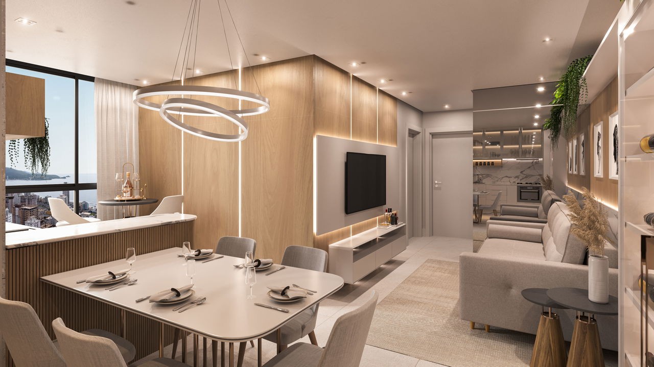 Apartamento em Construção em Itapema/SC com 69,72m² área privativa sendo 2 suítes 1 vaga de garagem, área de lazer completa