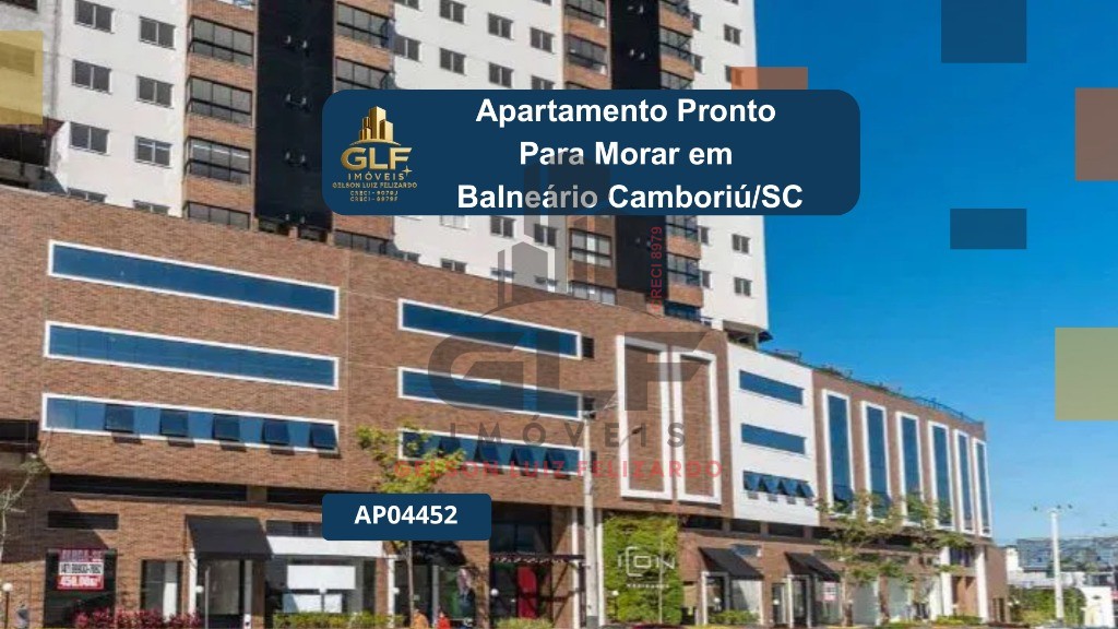 Apartamento Pronto para morar em Balneário Camboriú/SC com 68,83m² área privativa sendo 2 dormitórios 1 suíte, 1 vaga de garagem