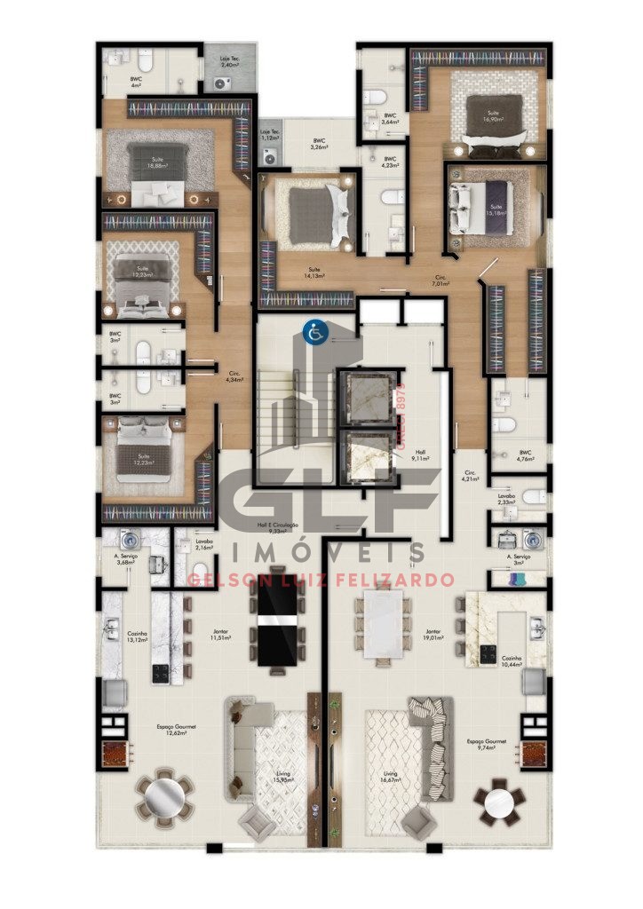 Apartamento de luxo à venda em porto belo/sc, com 142m² de á