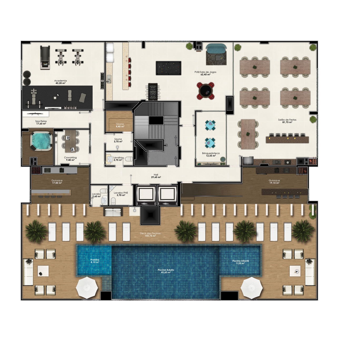 Apartamento em Construção em Porto Belo/SC com 141,95m² área privativa com 3 dormitórios sendo 1 suíte, 2 vagas de garagem, lazer completo