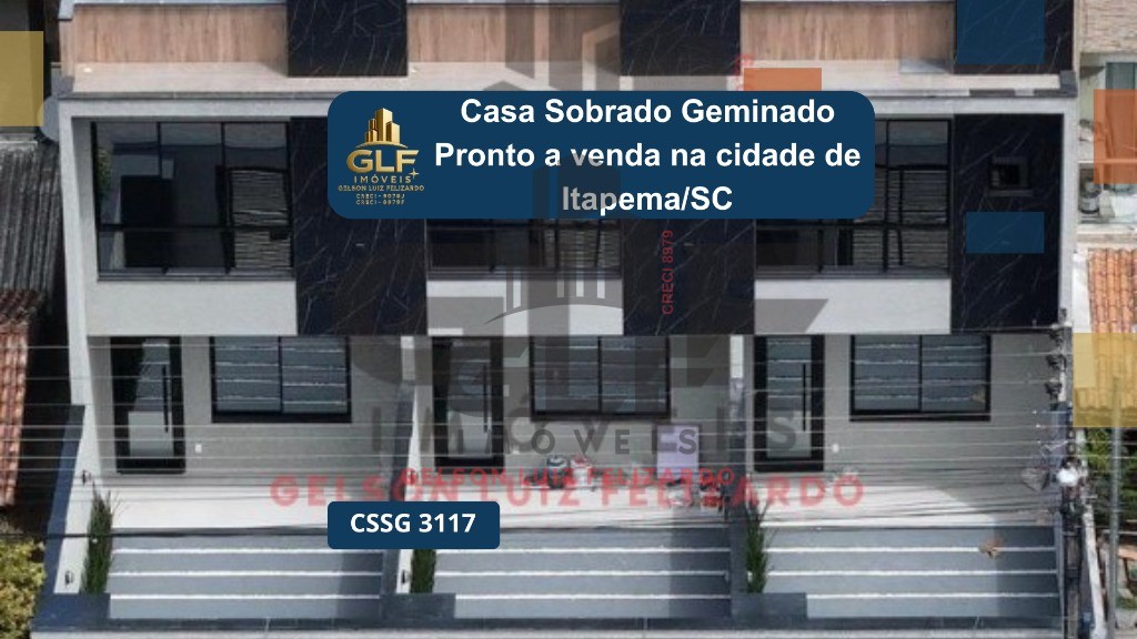 Casa sobrado geminado a venda na cidade de itapema/sc no bai