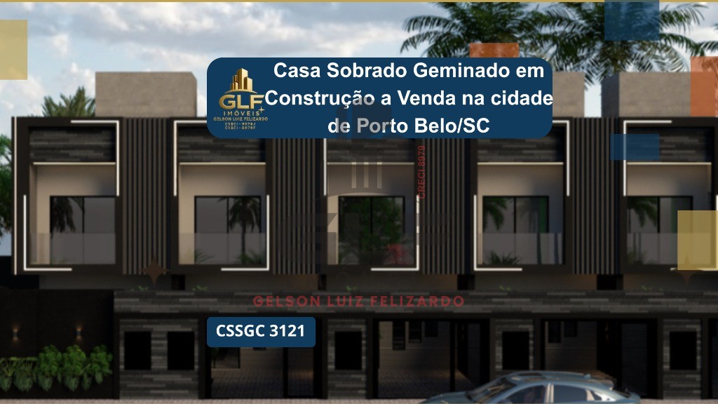 Casa sobrado geminado a venda na cidade de porto belo/sc, no