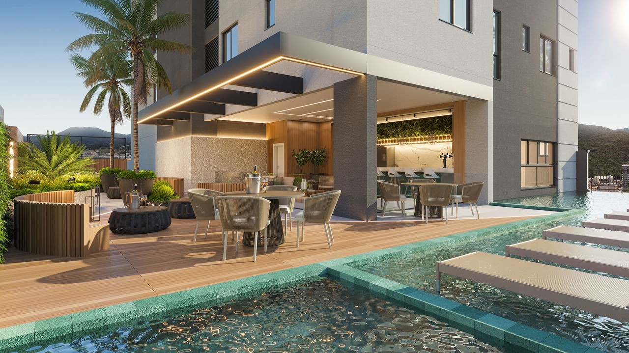 Apartamento em Construção em Itapema/SC com 69,72m² área privativa sendo 2 suítes 1 vaga de garagem, área de lazer completa