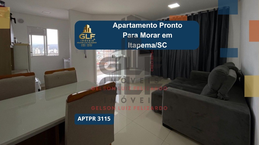 Apartamento Novo e Pronto para morar na cidade de Itapema/SC no bairro Morretes, com 2 Dormitórios/ 1 Suíte e 1 Vaga de garagem. Bem localizado.