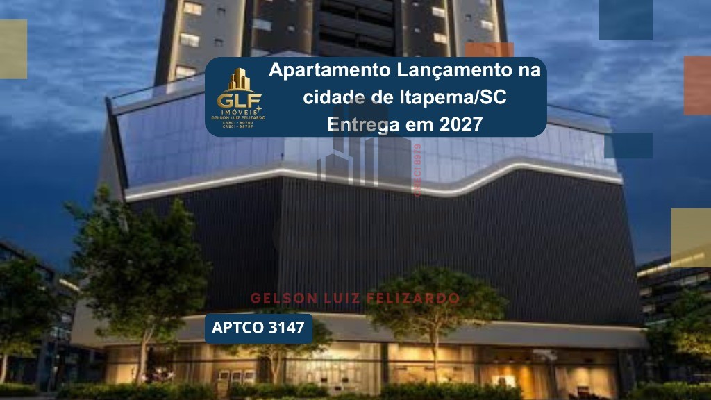Apartamento Lançamento na cidade de Itapema/SC no bairro Meia Praia, 3 Suites e 2 Vagas de garagem, com Lazer Completo. Bem localizado. Investir