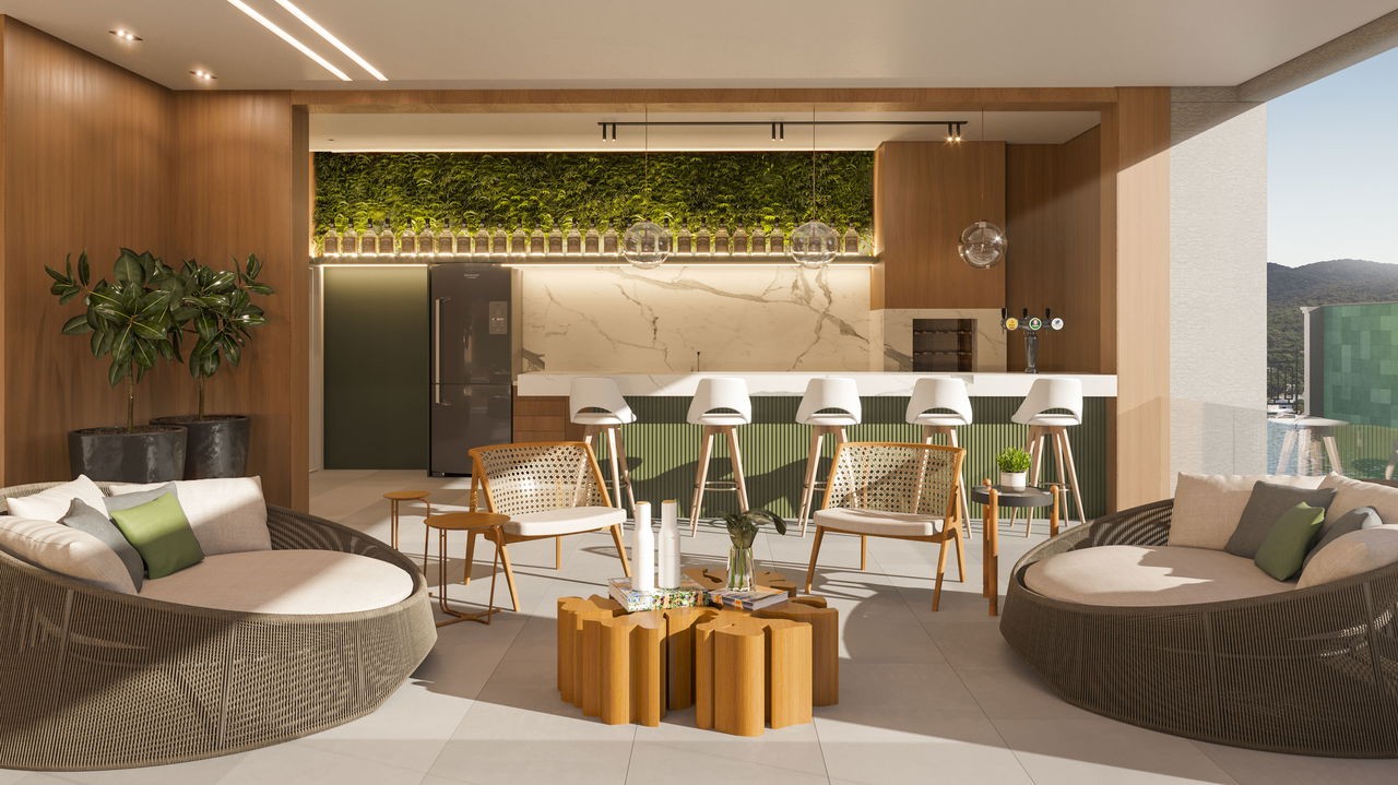 Apartamento em Construção em Itapema/SC com 69,72m² área privativa sendo 2 suítes 1 vaga de garagem, área de lazer completa