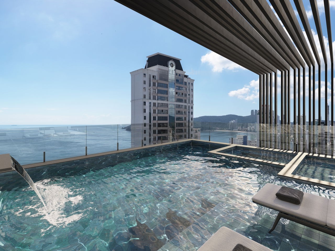 Apartamento em Construção em Balneário Camboriú/SC com 350m² área privativa sendo 4 suítes, 4 vaga de garagem, área de lazer completa