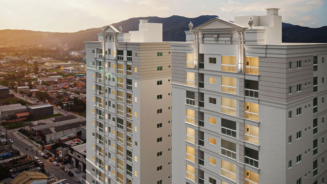 Apartamento em construção em itapema/sc com 68,50m² área pri