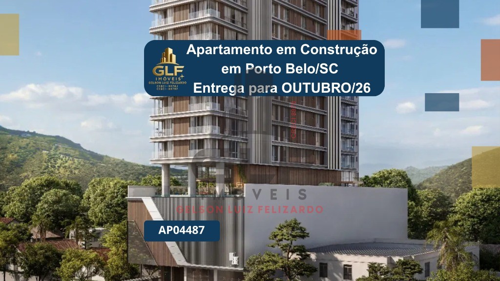 Apartamento em Construção em Porto Belo/SC com 170m² área privativa sendo 4 suítes, 3 vagas de garagem, área de lazer completa