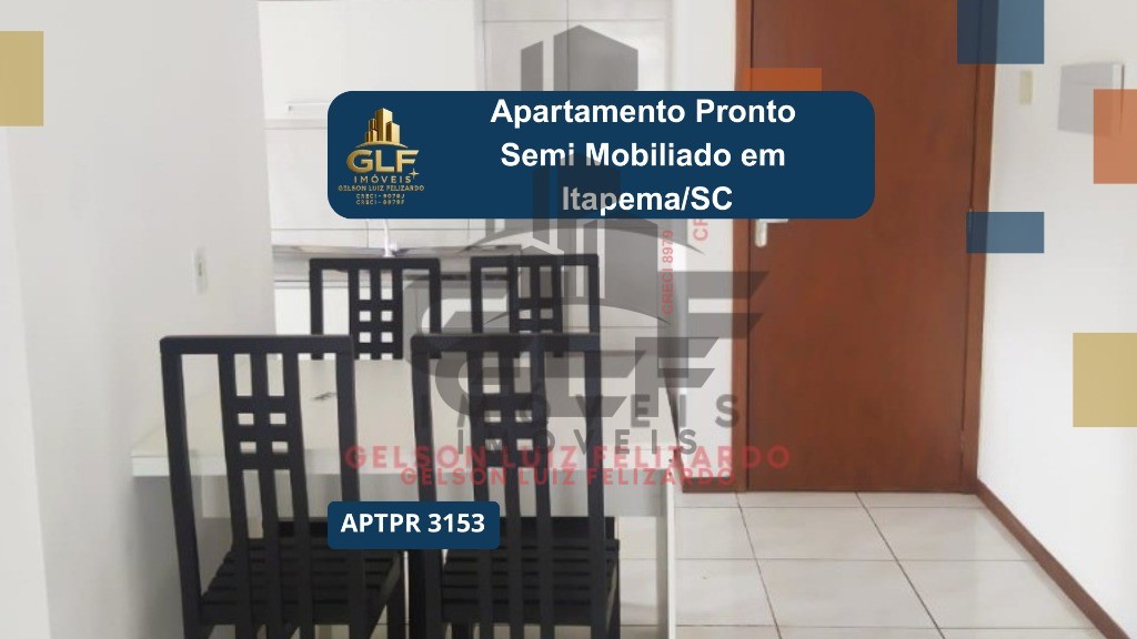 Apartamento Pronto Semi Mobiliado em Itapema/SC no bairro Casa Branca, com 2 Dormitórios e 1 Vaga de garagem. Bem localizado.