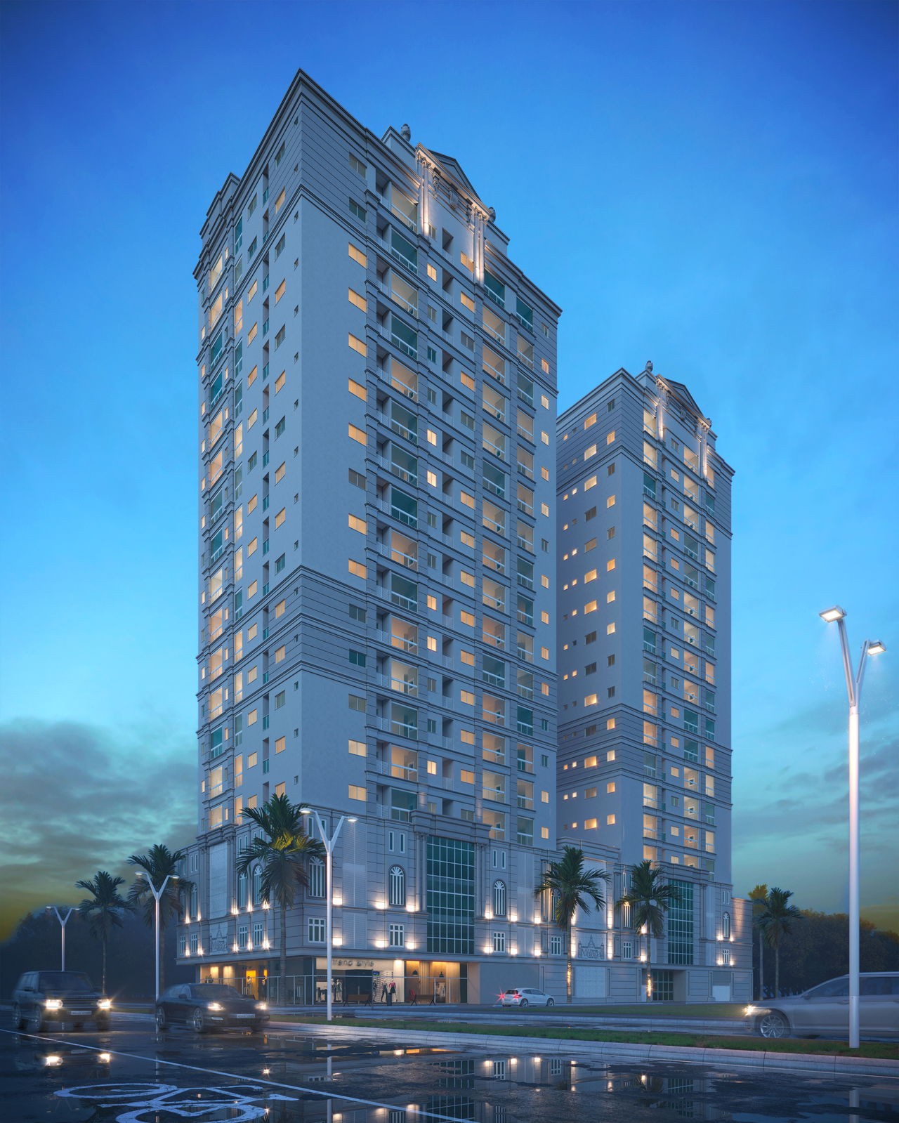 Apartamento em construção em itapema/sc com 68,50m² área pri