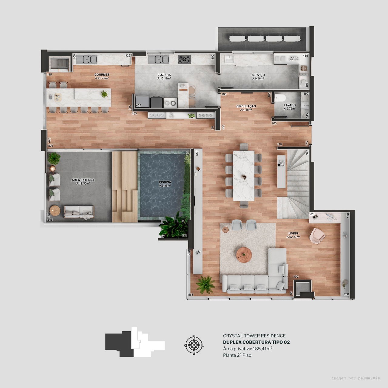 Apartamento em Construção em Itapema/SC com 229,20m² área privativa sendo 3 suítes 4 vaga de garagem, área de lazer completa