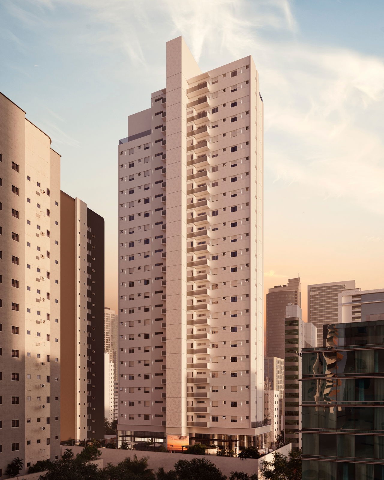 Apartamento em Construção em Itapema/SC com 229,20m² área privativa sendo 3 suítes 4 vaga de garagem, área de lazer completa