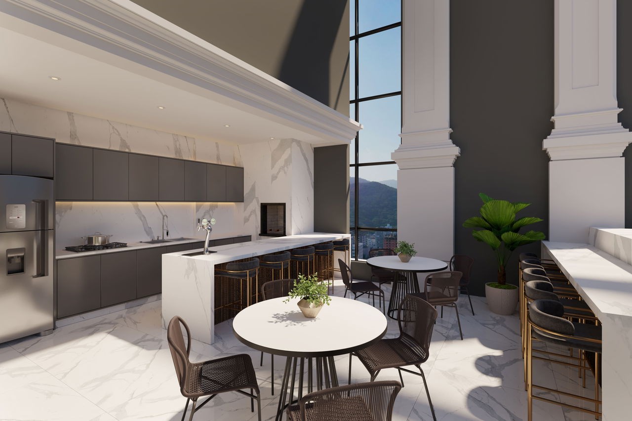 Apartamento em Construção em Itapema/SC bairro Morretes com 69,98m²área privativa sendo 2 suítes, 1 vaga de garagem, área de lazer completa