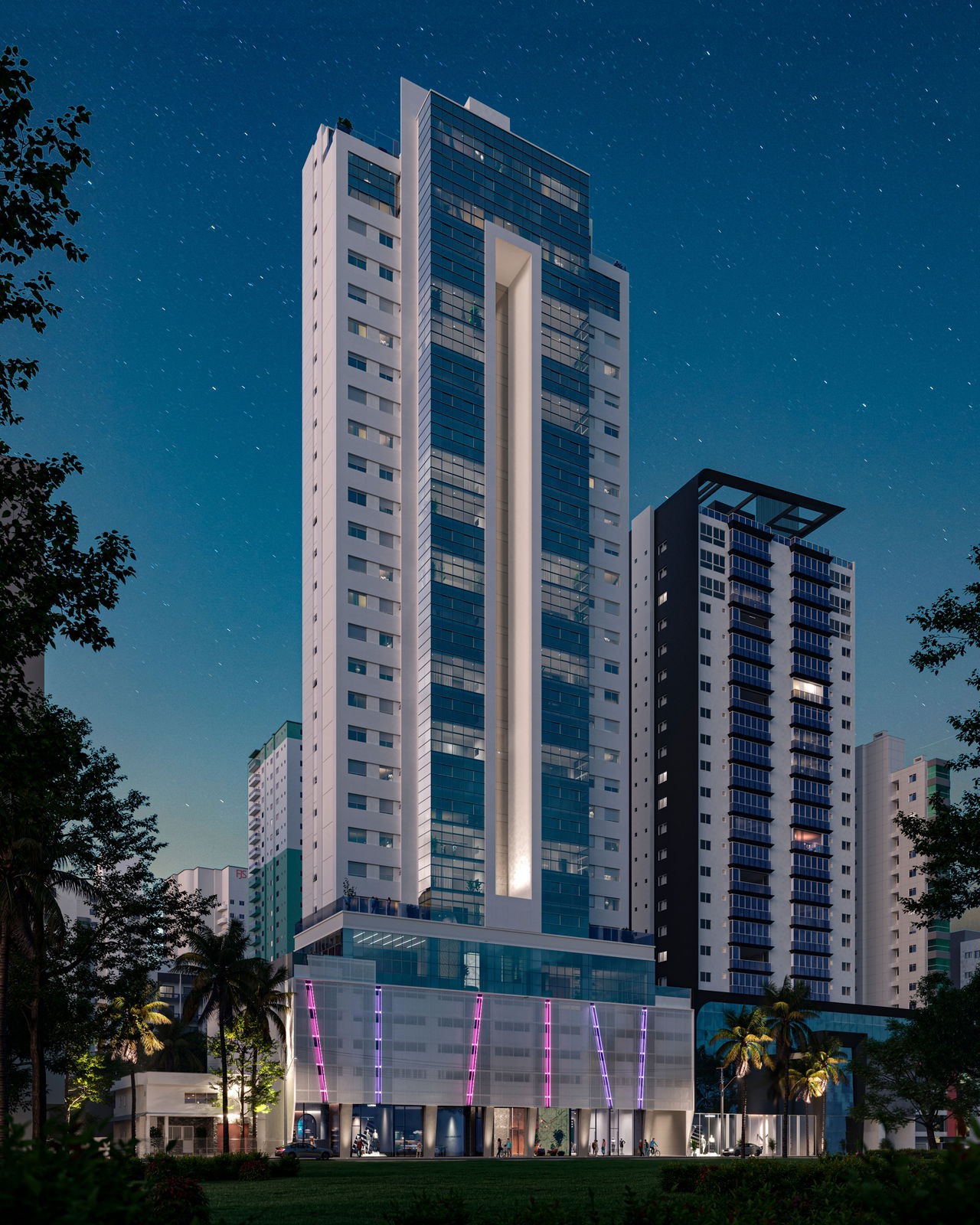 Apartamento em Construção em Itapema/SC com 229,20m² área privativa sendo 3 suítes 4 vaga de garagem, área de lazer completa