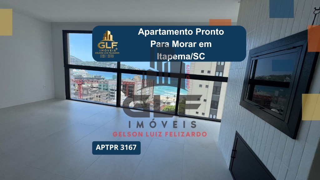Apartamento de Luxo Pronto em Itapema/SC Bairro Meia Praia com 150m² área privativa sendo 3 suítes, 3 vagas de garagem, área de lazer completa