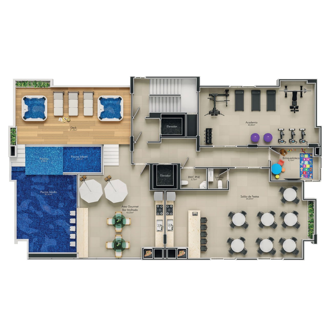 Apartamento em Construção em Itapema/SC bairro Morretes com 69,98m²área privativa sendo 2 suítes, 1 vaga de garagem, área de lazer completa