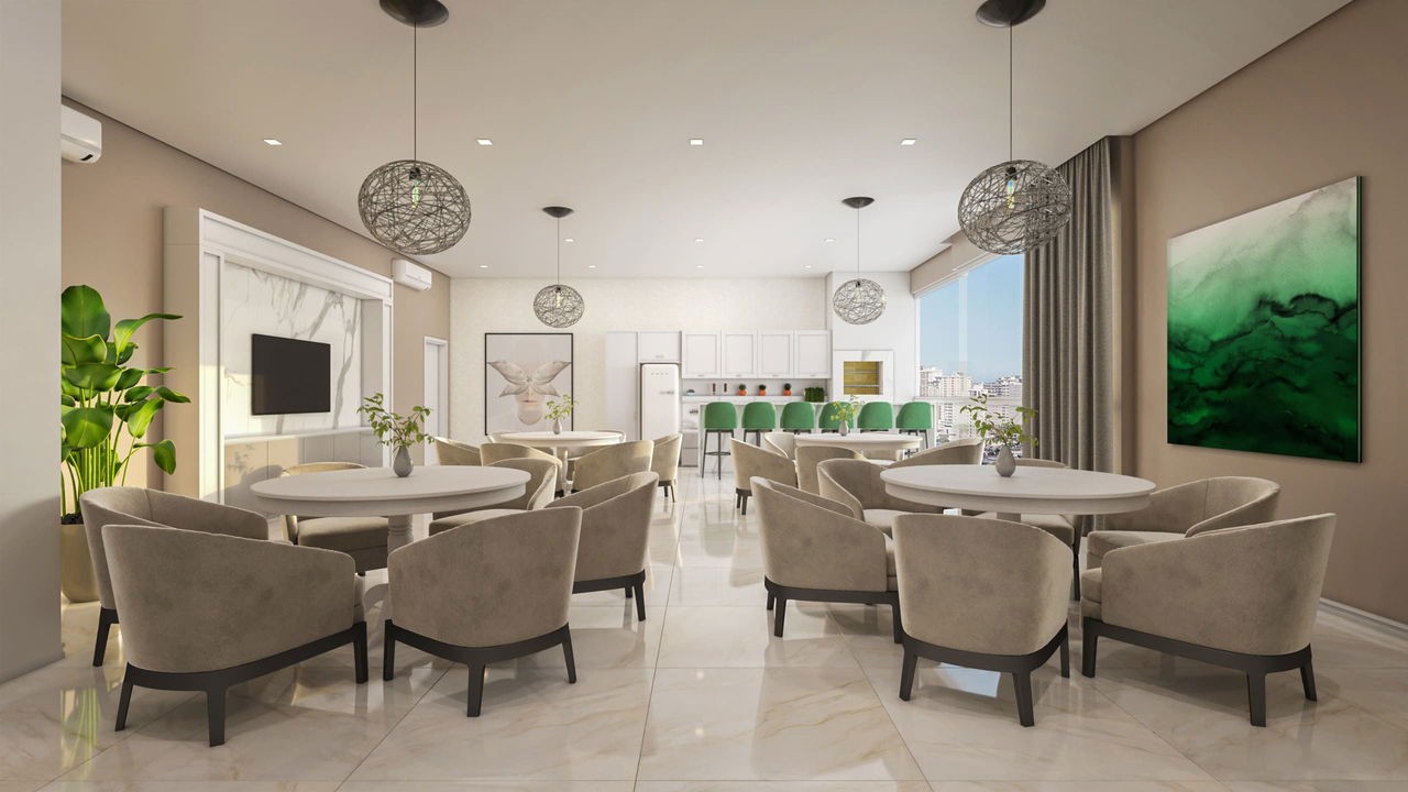 Apartamento em construção em itapema/sc com 68,50m² área pri