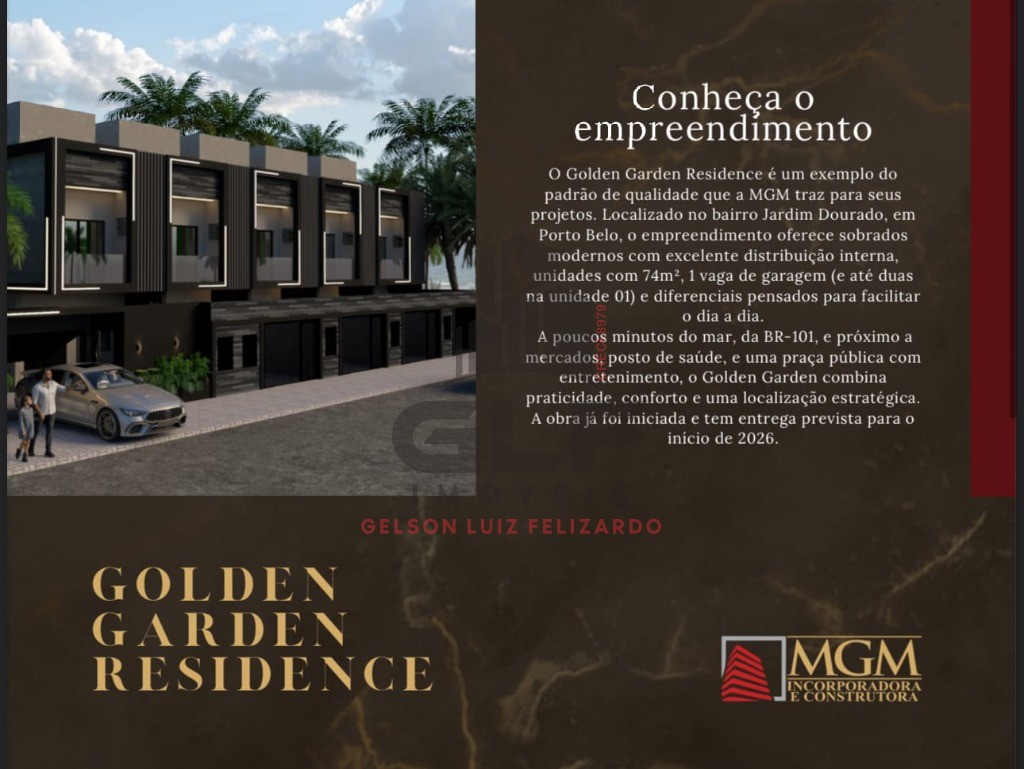 Casa em construção em porto belo/sc com 74m² área privativa 