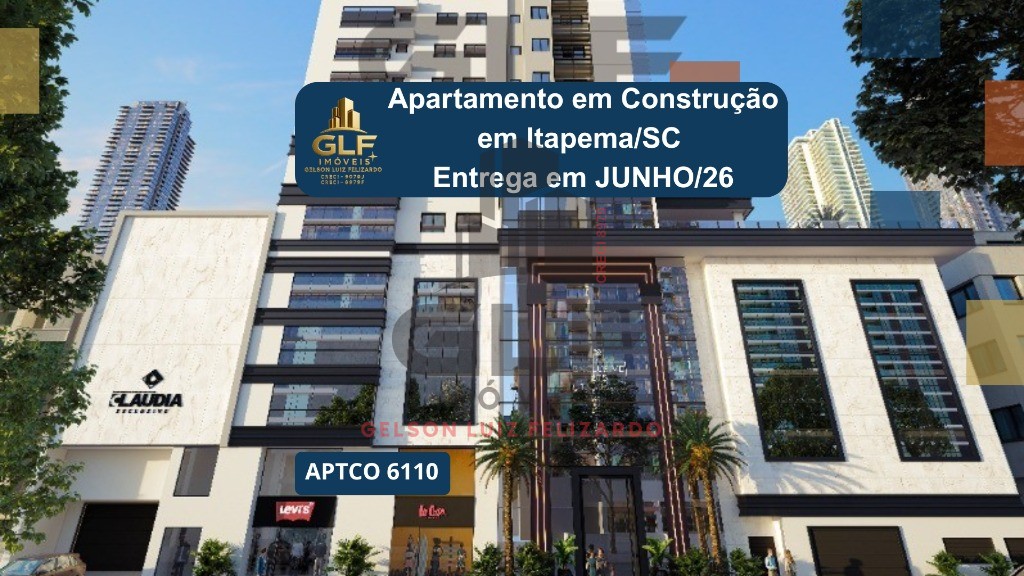 Apto em Construção em Itapema, bairro Meia Praia, com 241,61m² área privativa, sendo 4 suítes, 4 vagas de garagem, área de lazer completa